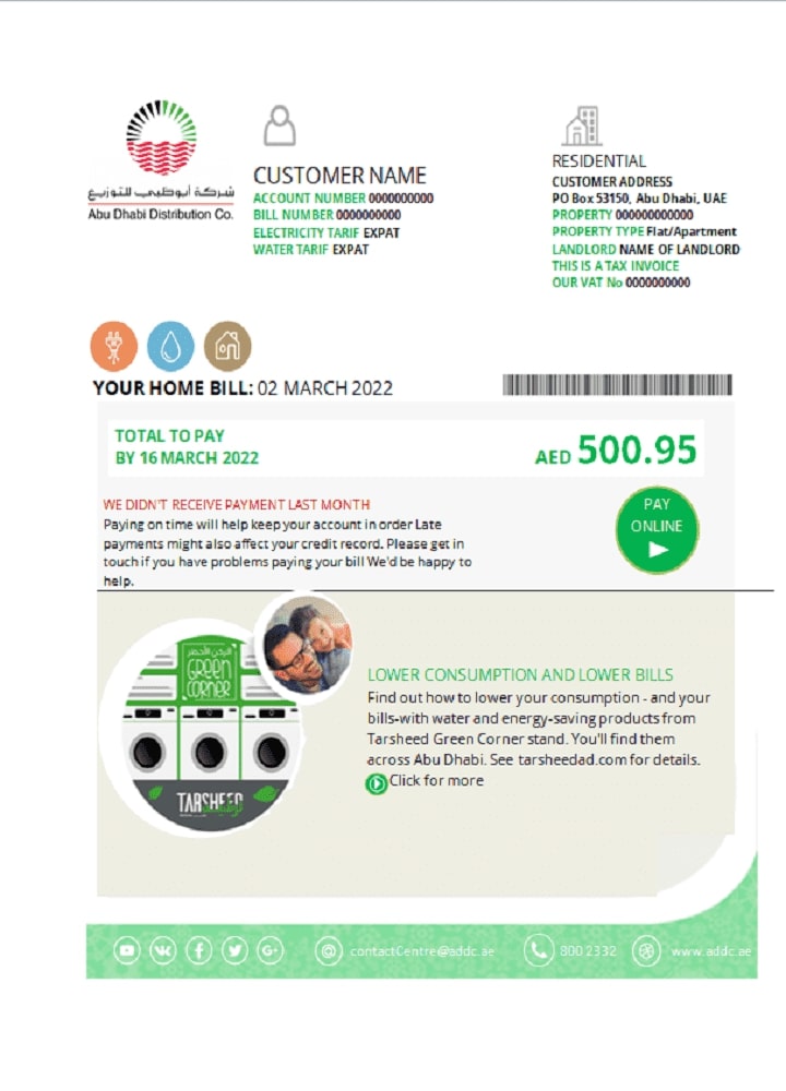  Minol USA business utility bill 